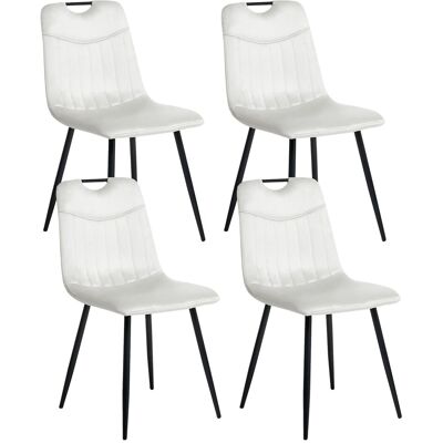 Beliani Lot De 4 Chaises De Salle À Manger Modernes Pieds En Acier Noirs Sièges En Velou - Publicité Beliani Lot De 4 Chaises De Salle À Manger Modernes Pieds En Acier Noirs Sièges En Velou - Publicité