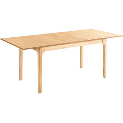 Beliani Table De Salle À Manger Extensible Placage En Frêne 160/200 X 920 Cm Marron Clai - Publicité Beliani Table De Salle À Manger Extensible Placage En Frêne 160/200 X 920 Cm Marron Clai - Publicité