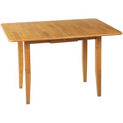 Beliani Table À Manger Rallonge 90/120x60cm Bois Hévéa Tiroir Bois Clair Masela - Publicité Beliani Table À Manger Rallonge 90/120x60cm Bois Hévéa Tiroir Bois Clair Masela - Publicité