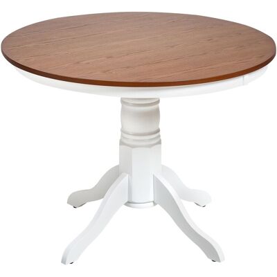 Beliani Table De Salle À Manger Extensible Bois De Frêne Ronde 100 Cm Marron Foncé Akron - Publicité Beliani Table De Salle À Manger Extensible Bois De Frêne Ronde 100 Cm Marron Foncé Akron - Publicité