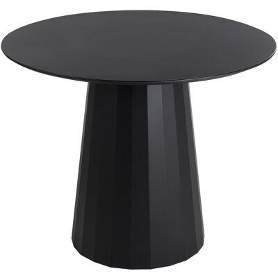 Beliani Table Ronde En Bois Mdf Salle À Manger 100 Cm Structure En Acier Noire Plato - Publicité Beliani Table Ronde En Bois Mdf Salle À Manger 100 Cm Structure En Acier Noire Plato - Publicité