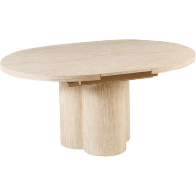 Beliani Table De Salle À Manger À Rallonge Avec Plateau Papillon Base À Piédestal Large - Publicité Beliani Table De Salle À Manger À Rallonge Avec Plateau Papillon Base À Piédestal Large - Publicité