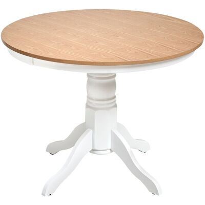 Beliani Table De Salle À Manger Extensible Bois De Frêne Ronde 100 Cm Marron Clair Akron - Publicité Beliani Table De Salle À Manger Extensible Bois De Frêne Ronde 100 Cm Marron Clair Akron - Publicité