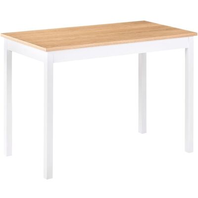 Beliani Table De Salle À Manger Cottage En Bois Naturel 115 X 68 Cm Pieds En Bois Marron - Publicité Beliani Table De Salle À Manger Cottage En Bois Naturel 115 X 68 Cm Pieds En Bois Marron - Publicité