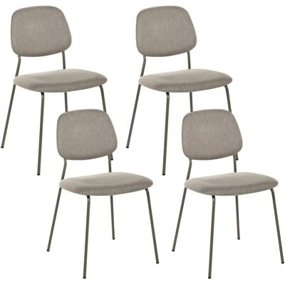 Beliani Lot De 4 Chaises De Salle À Manger Minimaliste Moderne Pieds En Fer Sans Accoudo - Publicité Beliani Lot De 4 Chaises De Salle À Manger Minimaliste Moderne Pieds En Fer Sans Accoudo - Publicité