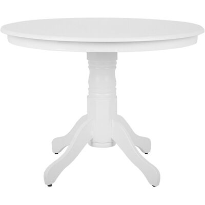 Beliani - Table De Salle À Manger - Akron - 100 Cm, Ronde, En Mdf Et Bois, Blanc - Publicité Beliani - Table De Salle À Manger - Akron - 100 Cm, Ronde, En Mdf Et Bois, Blanc - Publicité