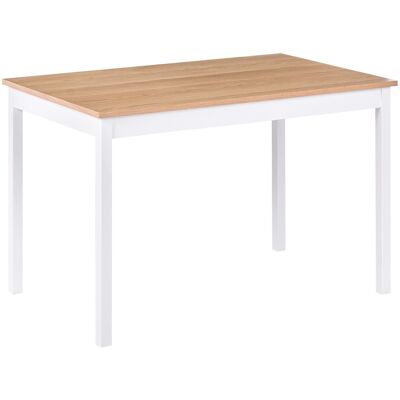 Beliani Table De Salle À Manger Plateau En Mdf 120 X 75 Cm Pieds En Bois De Pin Blanche - Publicité Beliani Table De Salle À Manger Plateau En Mdf 120 X 75 Cm Pieds En Bois De Pin Blanche - Publicité