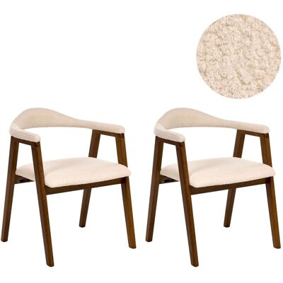 Beliani Lot De 2 Chaises De Salle À Manger Rétro En Polyester Sièges Rembourrés Avec Acc - Publicité Beliani Lot De 2 Chaises De Salle À Manger Rétro En Polyester Sièges Rembourrés Avec Acc - Publicité