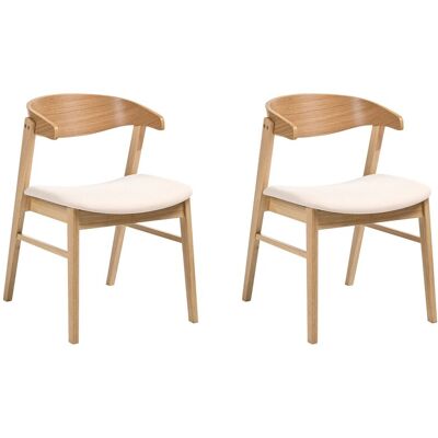 Beliani Lot De 2 Chaises De Salle À Manger Traditionnelles Assise Tapissée Bois Marron C - Publicité Beliani Lot De 2 Chaises De Salle À Manger Traditionnelles Assise Tapissée Bois Marron C - Publicité
