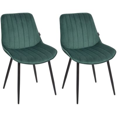 Beliani Lot De 2 Chaises De Repas Pieds En Acier Et Repose-Pieds Sièges Sans Accoudoirs - Publicité Beliani Lot De 2 Chaises De Repas Pieds En Acier Et Repose-Pieds Sièges Sans Accoudoirs - Publicité