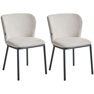 Beliani Lot De 2 Chaises De Salle À Manger Rétro Moderne En Tissu Rembourré Pieds En Mét - Publicité Beliani Lot De 2 Chaises De Salle À Manger Rétro Moderne En Tissu Rembourré Pieds En Mét - Publicité