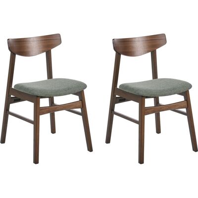 Beliani Lot De 2 Chaises De Salle À Manger Rétro Sans Accoudoirs Assise Tissu Marron Et - Publicité Beliani Lot De 2 Chaises De Salle À Manger Rétro Sans Accoudoirs Assise Tissu Marron Et - Publicité