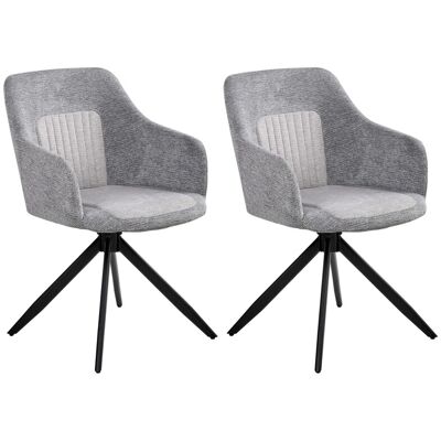 Beliani Lot De 2 Chaises De Salle À Manger En Tissu Hydrofuge Pieds En Métal Pivotantes - Publicité Beliani Lot De 2 Chaises De Salle À Manger En Tissu Hydrofuge Pieds En Métal Pivotantes - Publicité
