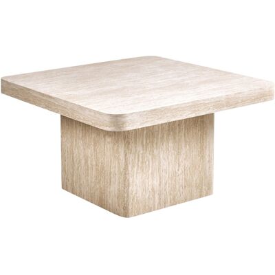 Beliani Table Basse Moderne En Mdf 80 X 80 Cm Base Placage En Pierre Beige Duson - Publicité Beliani Table Basse Moderne En Mdf 80 X 80 Cm Base Placage En Pierre Beige Duson - Publicité