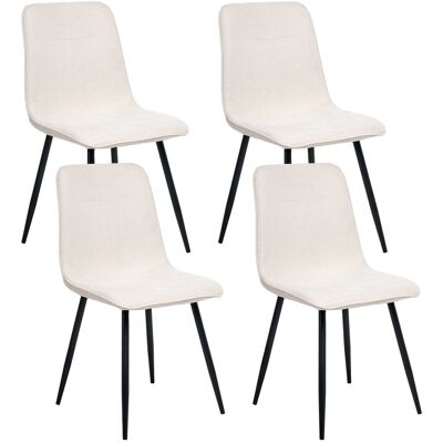 Beliani Lot De 4 Chaises De Salle À Manger En Polyester Rembourré Pieds En Fer Sans Acco - Publicité Beliani Lot De 4 Chaises De Salle À Manger En Polyester Rembourré Pieds En Fer Sans Acco - Publicité