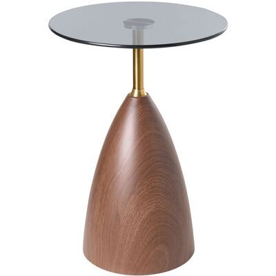 Beliani Table D'Appoint Glamour En Métal Ronde Table Basse Marron Et Noir Wallis - Publicité Beliani Table D'Appoint Glamour En Métal Ronde Table Basse Marron Et Noir Wallis - Publicité