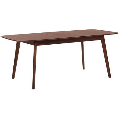 Beliani Table À Manger Extensible 120/150 X 75 Cm En Mdf Et Bois D'Hévéa Foncé Pour - Publicité Beliani Table À Manger Extensible 120/150 X 75 Cm En Mdf Et Bois D'Hévéa Foncé Pour - Publicité