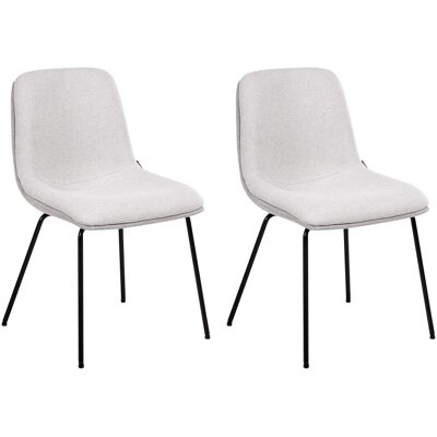 Beliani Lot De 2 Chaises De Salle À Manger Scandinave En Tissu Sans Accoudoirs Rembourré - Publicité Beliani Lot De 2 Chaises De Salle À Manger Scandinave En Tissu Sans Accoudoirs Rembourré - Publicité