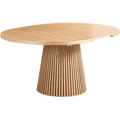 Beliani Table De Salle À Manger Ovale Extensible Style Moderne Industriel Pied Cannelé M - Publicité Beliani Table De Salle À Manger Ovale Extensible Style Moderne Industriel Pied Cannelé M - Publicité