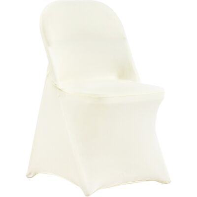 Vevor Housse De Chaise Pliante En Élasthanne Extensible Fête 30 Pcs Blanc Ivoire - Publicité Vevor Housse De Chaise Pliante En Élasthanne Extensible Fête 30 Pcs Blanc Ivoire - Publicité
