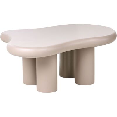 Beliani Table Basse Moderne Minimaliste Plateau En Mdf Forme Ovale 100 X 70 Cm Taupe Ond - Publicité Beliani Table Basse Moderne Minimaliste Plateau En Mdf Forme Ovale 100 X 70 Cm Taupe Ond - Publicité