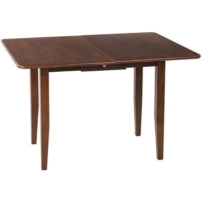 Beliani Table À Manger Rallonge 90/120x60cm Bois Hévéa Tiroir Bois Foncé Masela - Publicité Beliani Table À Manger Rallonge 90/120x60cm Bois Hévéa Tiroir Bois Foncé Masela - Publicité