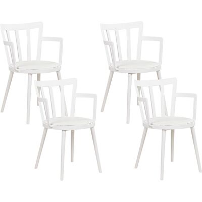Ensemble de Chaises de Salle à Manger Blanches en Synthétique - Design Moderne Minimaliste - Publicité Ensemble de Chaises de Salle à Manger Blanches en Synthétique - Design Moderne Minimaliste - Publicité