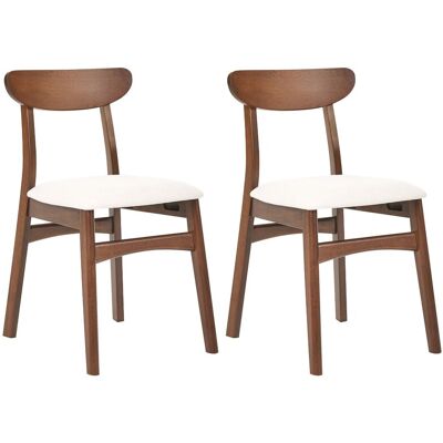 Beliani Lot De 2 Chaises De Salle À Manger Retro Structure En Bois D'Hévéa Assise En Tis - Publicité Beliani Lot De 2 Chaises De Salle À Manger Retro Structure En Bois D'Hévéa Assise En Tis - Publicité