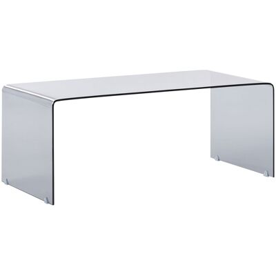 Beliani Table Basse Moderne Minimaliste En Verre Rectangulaire Transparente Noire Kendal - Publicité Beliani Table Basse Moderne Minimaliste En Verre Rectangulaire Transparente Noire Kendal - Publicité