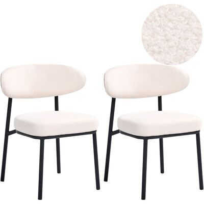 Beliani Lot De 2 Chaises De Salle À Manger Scandinave Minimaliste Moderne En Bouclé Pied - Publicité Beliani Lot De 2 Chaises De Salle À Manger Scandinave Minimaliste Moderne En Bouclé Pied - Publicité