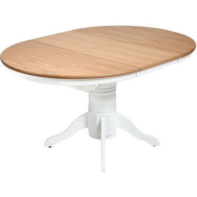 Beliani Table De Salle À Manger Extensible En Frêne 106/150 Cm Marron Clair Akron - Publicité Beliani Table De Salle À Manger Extensible En Frêne 106/150 Cm Marron Clair Akron - Publicité