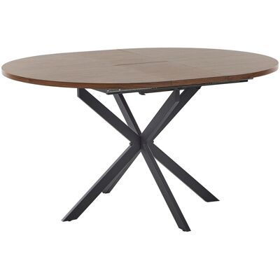Beliani Table À Manger Ronde Extensible 4 Places 110/140 X 110 Cm Plateau Mdf Métal Pied - Publicité Beliani Table À Manger Ronde Extensible 4 Places 110/140 X 110 Cm Plateau Mdf Métal Pied - Publicité