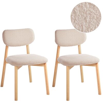 Chaise Bouclé Marron Beliani - chair - Publicité Chaise Bouclé Marron Beliani - chair - Publicité