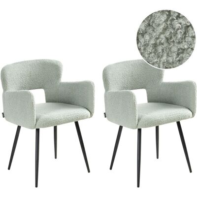 Beliani Lot De 2 Chaises De Salle À Manger Modernes Avec Accoudoirs Et Assise Rembourrag - Publicité Beliani Lot De 2 Chaises De Salle À Manger Modernes Avec Accoudoirs Et Assise Rembourrag - Publicité