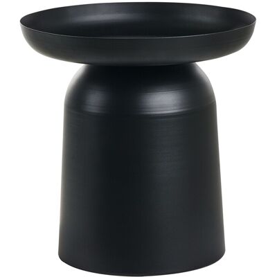 Beliani Table D'Appoint En Métal Ronde Extrémité De Canapé Forme Géométrique Noire - Publicité Beliani Table D'Appoint En Métal Ronde Extrémité De Canapé Forme Géométrique Noire - Publicité
