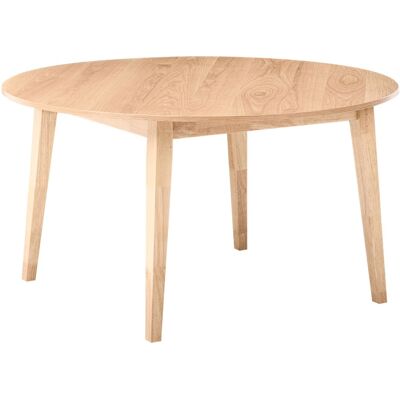 Beliani Table À Manger Ronde 140cm Plateau En Mdf Pieds En Bois Placage Chêne Marron - Publicité Beliani Table À Manger Ronde 140cm Plateau En Mdf Pieds En Bois Placage Chêne Marron - Publicité