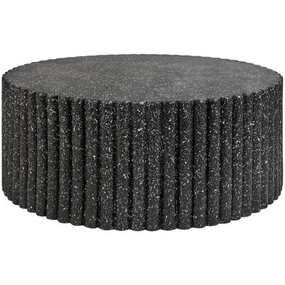 Table de jardin ronde noire en MgO - Design moderne Beliani - Publicité Table de jardin ronde noire en MgO - Design moderne Beliani - Publicité
