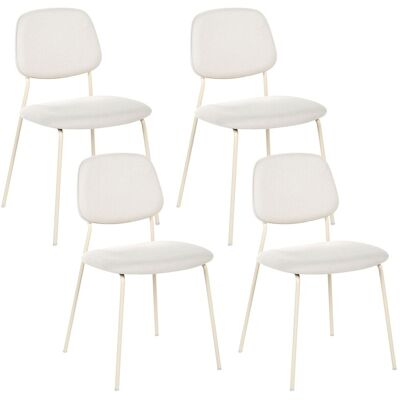 Beliani Lot De 4 Chaises De Salle À Manger Minimaliste Moderne Pieds En Fer Sans Accoudo - Publicité Beliani Lot De 4 Chaises De Salle À Manger Minimaliste Moderne Pieds En Fer Sans Accoudo - Publicité