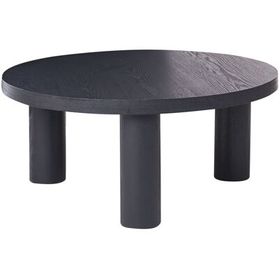 Beliani Table Basse Moderne Scandinave En Aggloméré 80 Cm Avec Plateau Rond Noire Maumee - Publicité Beliani Table Basse Moderne Scandinave En Aggloméré 80 Cm Avec Plateau Rond Noire Maumee - Publicité