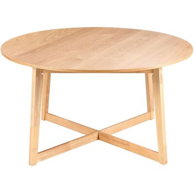Beliani Table À Manger Ronde En Bois Mdf Placage Bois Salle À Manger Salon Chêne Clair - Publicité Beliani Table À Manger Ronde En Bois Mdf Placage Bois Salle À Manger Salon Chêne Clair - Publicité