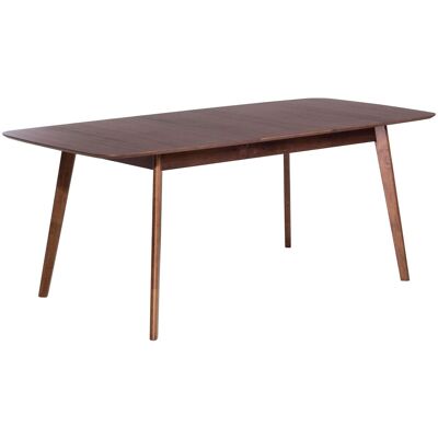Beliani Table À Manger Extensible 150/190 X 90 Cm En Mdf Et Bois D'Hévéa Foncé Pour 4 - Publicité Beliani Table À Manger Extensible 150/190 X 90 Cm En Mdf Et Bois D'Hévéa Foncé Pour 4 - Publicité