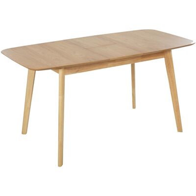 Beliani Table À Manger Extensible 150/190 X 90 Cm En Mdf Et Bois D'Hévéa Clair Pour 4 - Publicité Beliani Table À Manger Extensible 150/190 X 90 Cm En Mdf Et Bois D'Hévéa Clair Pour 4 - Publicité