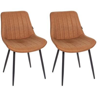 Beliani Lot De 2 Chaises De Repas Pieds En Acier Et Repose-Pieds Sièges Sans Accoudoirs - Publicité Beliani Lot De 2 Chaises De Repas Pieds En Acier Et Repose-Pieds Sièges Sans Accoudoirs - Publicité