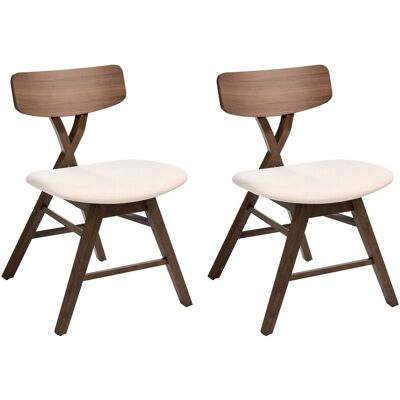 Beliani Lot De 2 Chaises De Salle À Manger Assise Rembourrée Cadre En Bois D'Hévéa Marro - Publicité Beliani Lot De 2 Chaises De Salle À Manger Assise Rembourrée Cadre En Bois D'Hévéa Marro - Publicité