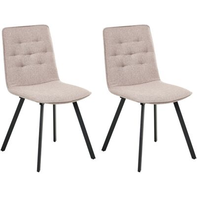 Beliani Lot De 2 Chaises De Salle À Manger Scandinave En Tissu Sans Accoudoirs Rembourré - Publicité Beliani Lot De 2 Chaises De Salle À Manger Scandinave En Tissu Sans Accoudoirs Rembourré - Publicité