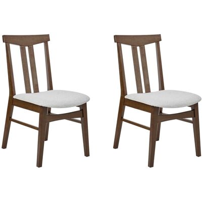 Beliani Lot De 2 Chaises De Salle À Manger Rétro Sans Accoudoirs Assise En Tissu Gris St - Publicité Beliani Lot De 2 Chaises De Salle À Manger Rétro Sans Accoudoirs Assise En Tissu Gris St - Publicité
