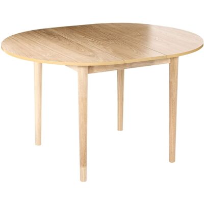Beliani Table À Manger Moderne Extensible Ronde 107/137x107cm Plateau Mdf Pieds En Bois - Publicité Beliani Table À Manger Moderne Extensible Ronde 107/137x107cm Plateau Mdf Pieds En Bois - Publicité