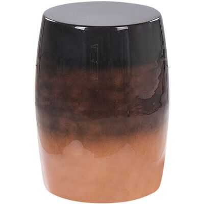 Table d'appoint Beliani - Style moderne en fer rond - Marron et noir - Publicité Table d'appoint Beliani - Style moderne en fer rond - Marron et noir - Publicité