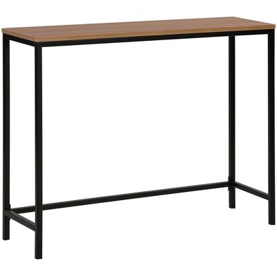 Beliani Table Console Moderne En Imitation Bois Foncé Et Structure En Métal Noir Tulia - Publicité Beliani Table Console Moderne En Imitation Bois Foncé Et Structure En Métal Noir Tulia - Publicité
