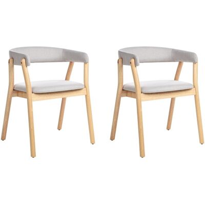 Beliani Mylo - 2 Chaises de Salle à Manger, Gris, Pieds en Bois - Publicité Beliani Mylo - 2 Chaises de Salle à Manger, Gris, Pieds en Bois - Publicité